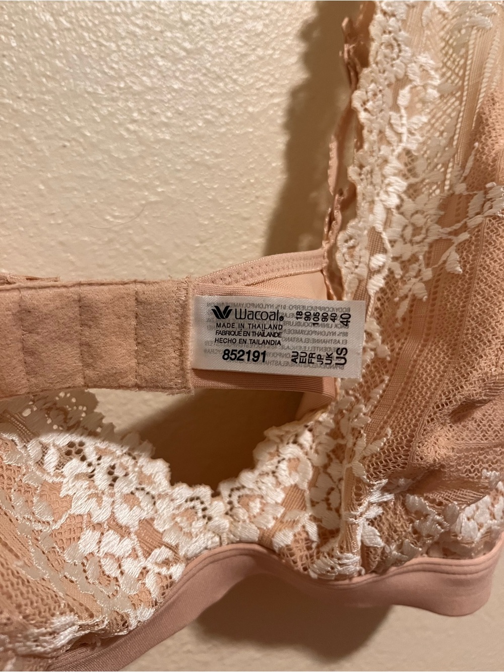 Wacoal Lace Trim Bralette in Nude Blush - Picture 5 of 5